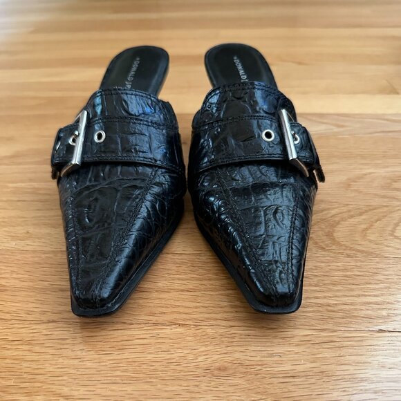 Cole Haan Black Mules with Buckle Detail - Picture 4 of 14